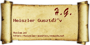 Heiszler Gusztáv névjegykártya